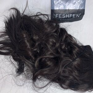 FESHFEN  Black 3 synthetic hair extensions
